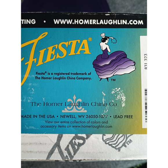 Fiesta Dinnerware 4 Piece Place Setting Plate Bowl Mug Set PLUM Made in USA - Picture 7 of 7